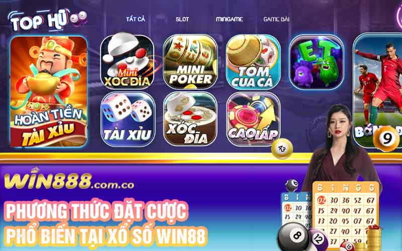 Phương thức đặt cược phổ biến tại xổ số Win88 